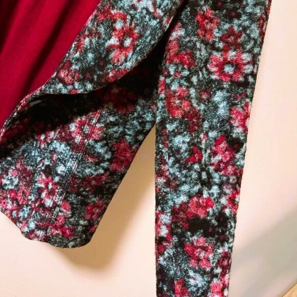 SOPHISTICATED UNIQUE Women's Blazer Jacket - Grey & Fall Reds Wool Blend Sz 12 - Picture 6 of 8